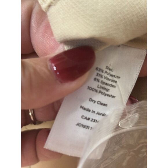 Talbots Beige Button-Front Skirt Size 12 Woven In Italy Tailored Knee-Length - Picture 9 of 11